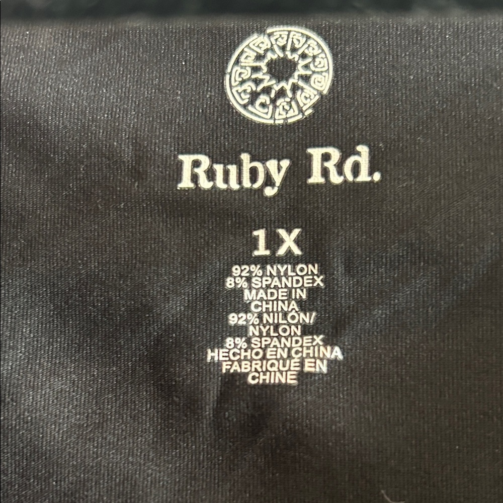 Ruby Rd. Black Short Sleeve Tee - Picture 2 of 4